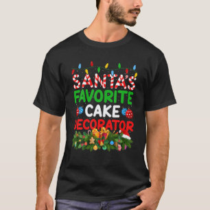 Weihnachten beleuchtet den Lieblingskuchen-Dekorat T-Shirt