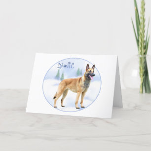 Weihnachten-Belgier Malinois Feiertagskarte