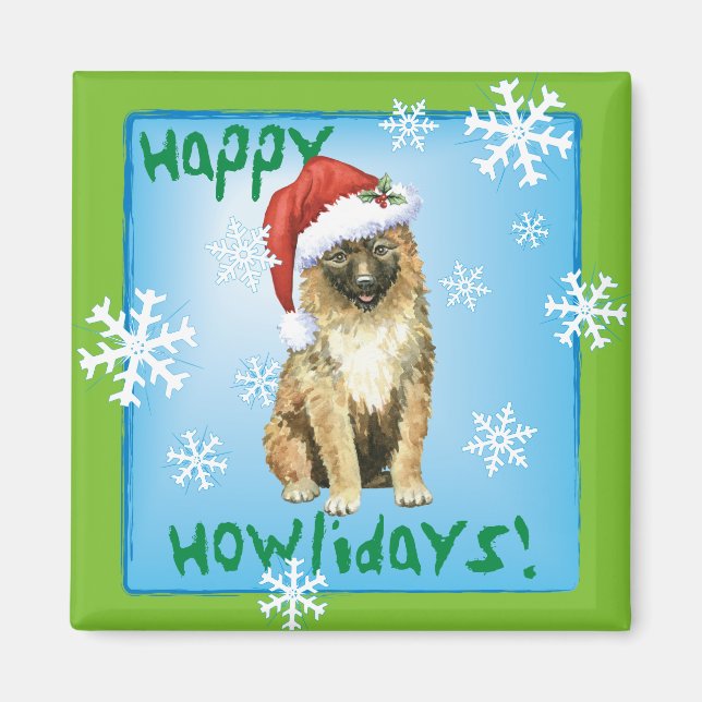 Weihnachten Belgisch Laekenois Magnet (Vorne)