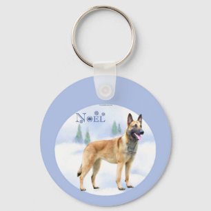 Weihnachten Belgisch Malinois Schlüsselanhänger
