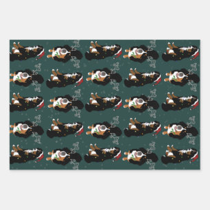 Weihnachten Berner Sennenhund  Geschenkpapier Set