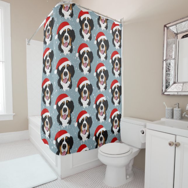 Weihnachten Bernese Mountain Dog  Duschvorhang (Beispiel)