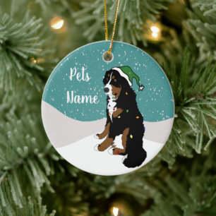 Weihnachten Bernese Mountain Dog Keramik Orlan Keramik Ornament