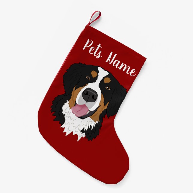 Weihnachten Bernese Mountain Dog   Kleiner Weihnachtsstrumpf (Vorderansicht (hängend))