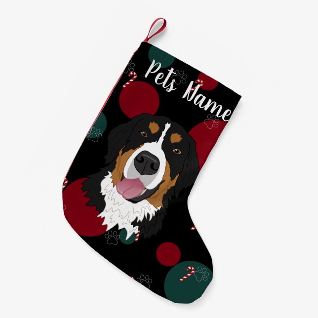 Weihnachten Bernese Mountain Dog  Kleiner Weihnachtsstrumpf (Vorderansicht (hängend))