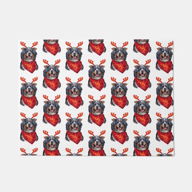 Weihnachten Bernese Mountain Dog Wrapping Paper Fußmatte (Vorderseite)