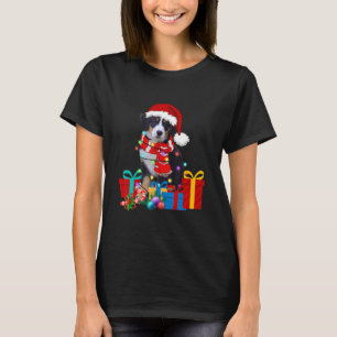 Weihnachten Bernese Mountain Dog Xmas Lichter Sant T-Shirt