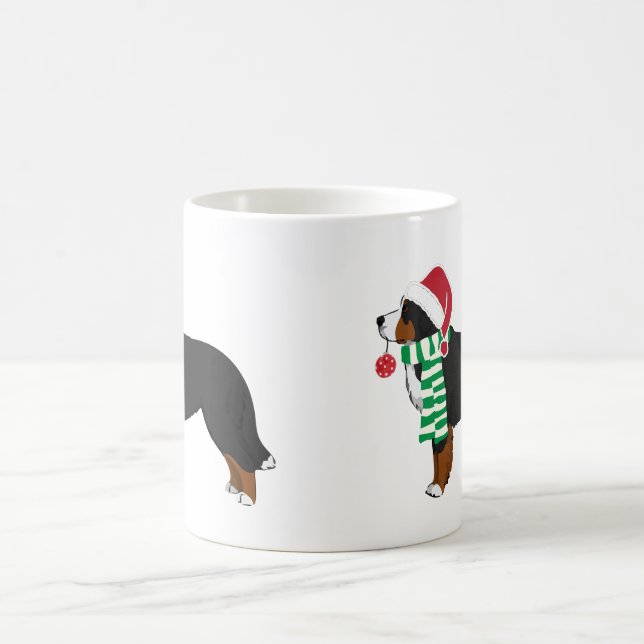Weihnachten Bernese Mountain Holiday Dog Tasse (Mittel)