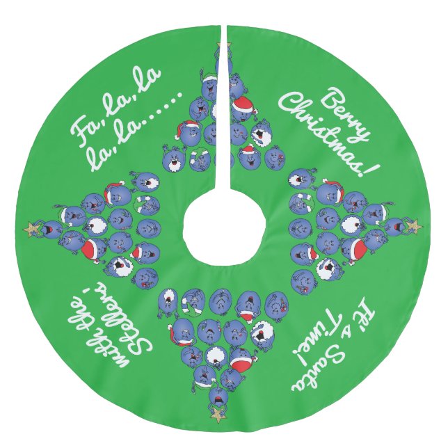 Weihnachten Berry Weihnachten Polyester Weihnachtsbaumdecke (Vorderseite)