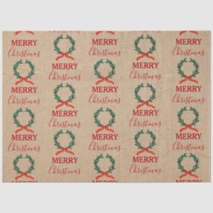 Weihnachten Berry Wreath Holiday Kraft Seidenpapier