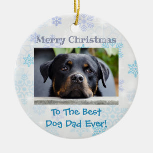 Weihnachten Bester Hund Vater je Foto Keramik Ornament