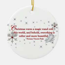 Weihnachten bewegt einen magischen Stab Keramik Ornament