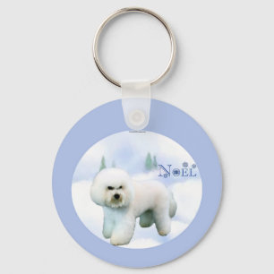 Weihnachten Bichon Frise - Maßgeschneidert Schlüsselanhänger