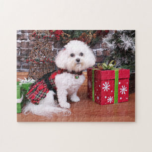 Weihnachten - Bichon Frise - Mia Puzzle