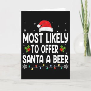 Weihnachten bietet Santa wahrscheinlich ein Bier l Karte
