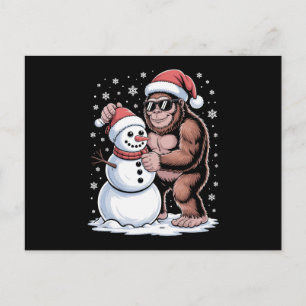 Weihnachten Bigfoot Sasquatch Schneemann Santa Hut