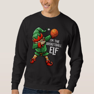 Weihnachten bin ich die Basketball Elf Familie Mat Sweatshirt