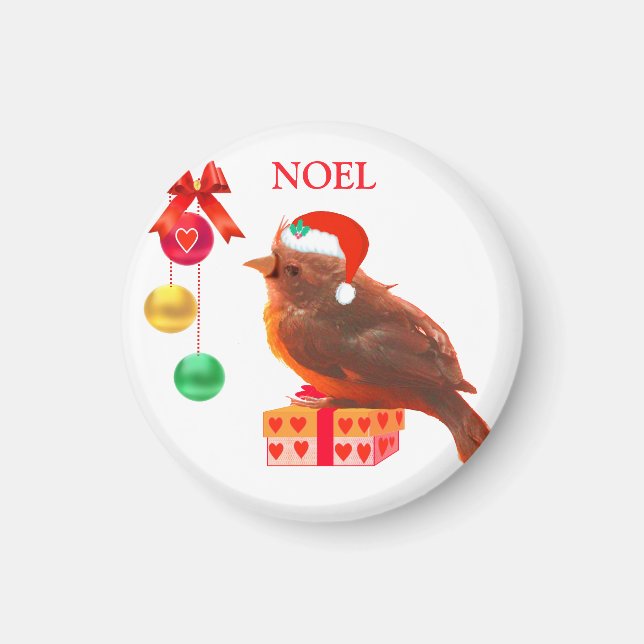 Weihnachten Bird Magnet (Vorne)