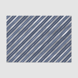 Weihnachten - Blau und Silberstreifen Seidenpapier