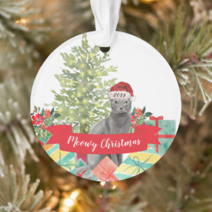 Weihnachten Blaue Russische Katze Ornament