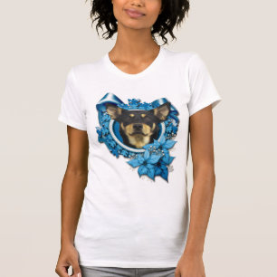 Weihnachten - blaue Schneeflocke - australischer T-Shirt