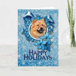 Weihnachten - Blaue Schneeflocke - Chow Chow - Cin