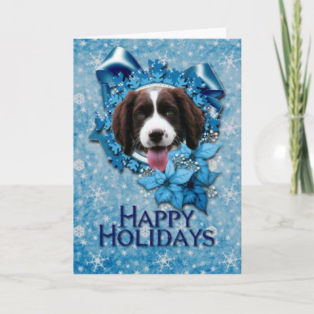 Weihnachten - Blaue Schneeflocke - Springer Spanie (Vorderseite)
