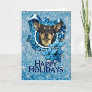 Weihnachten - Blue Snowflake - Australian Kelpie