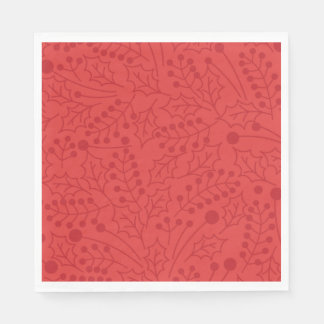 Weihnachten Blühe Weihnachten Art Holly Leaf Print Serviette