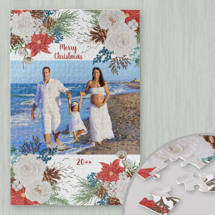 Weihnachten Blume Personalisiertes Foto Puzzle
