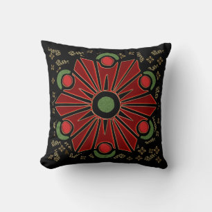 Weihnachten-Blume (Square Accent Pillow) Kissen