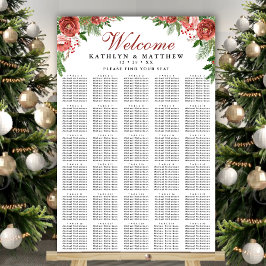 Weihnachten Blumenblättern Hochzeit 30 Tafelsitze Poster