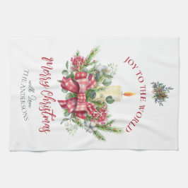 Weihnachten Blumenfreude am Kerzenbogen Geschirrtuch