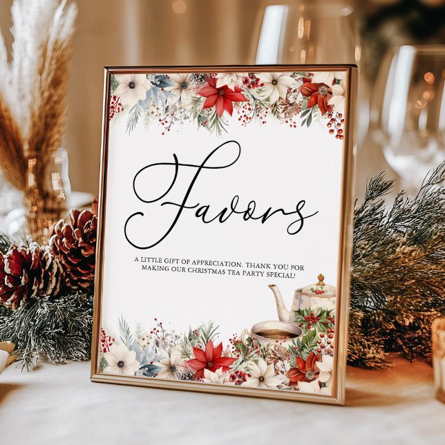 Weihnachten Blumenkost Tee Gastgeschenke Poster (Von Creator hochgeladen)