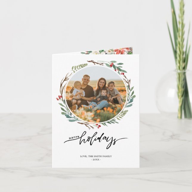 Weihnachten Blumenregen Jahreszeit Grüße 2 Foto (Vorderseite)