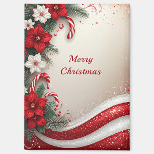 Weihnachten Blumenstrauß Canes Holiday Magnet