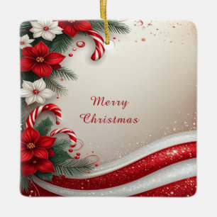 Weihnachten Blumenstrauß Canes Holiday Ornament