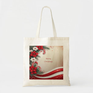 Weihnachten Blumenstrauß Canes Holiday Tote Bag Tragetasche
