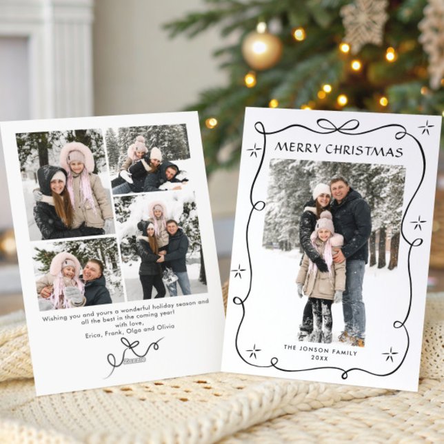 Weihnachten Boho Black Bow Ribbon 5 Foto (Von Creator hochgeladen)