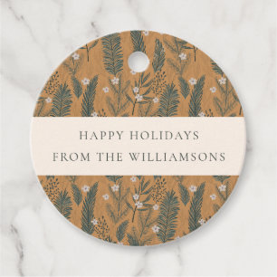 Weihnachten Boho Botanisch Grün Foto individuell Geschenkanhänger