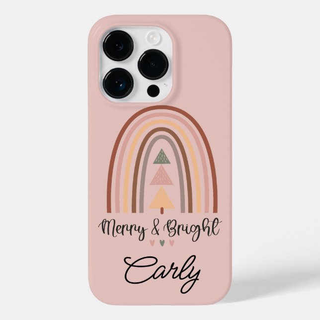 Weihnachten Boho Pink Case-Mate iPhone Hülle (Rückseite)