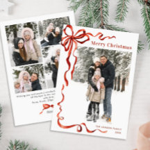 Weihnachten Boho Red Bow Ribbon 5 Foto