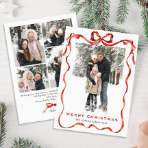 Weihnachten Boho Red Bow Ribbon 5 Foto