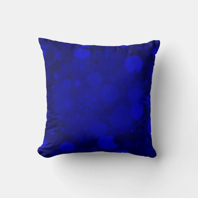 Weihnachten Bokeh, Blue Square Throw Kissen (Vorderseite)