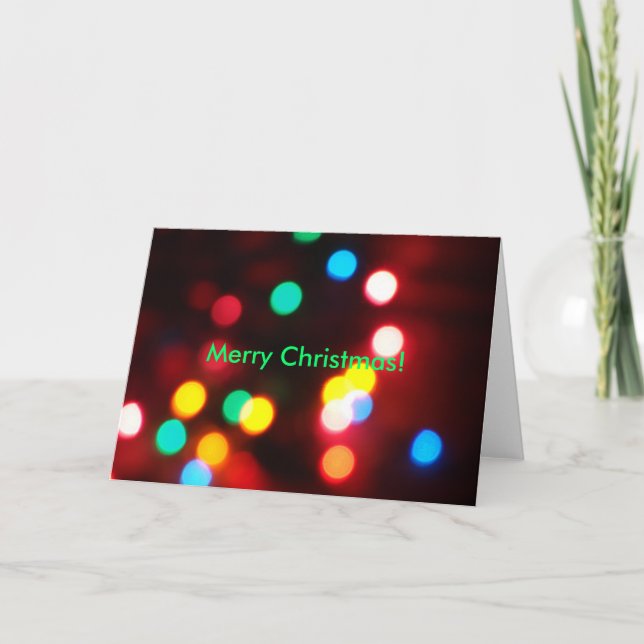 Weihnachten Bokeh, Frohe Weihnachten! (Vorderseite)