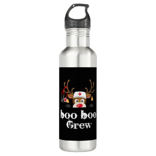Weihnachten Boo-Crew Rentier Nurse Edelstahlflasche