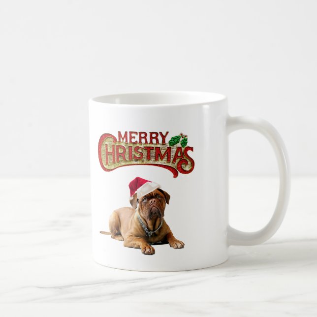 Weihnachten Bordeauxdog Tasse (Rechts)