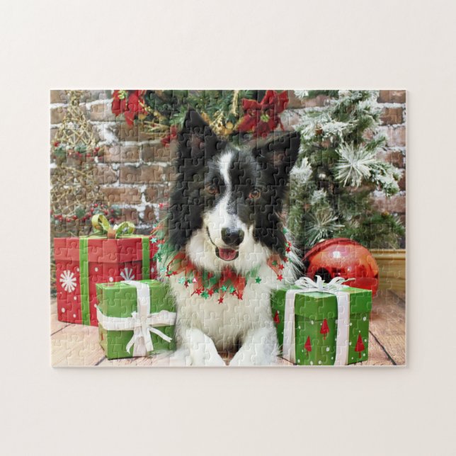 Weihnachten - Border-Collie - Jessup Puzzle (Horizontal)