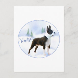 Weihnachten Boston Terrier Postkarten