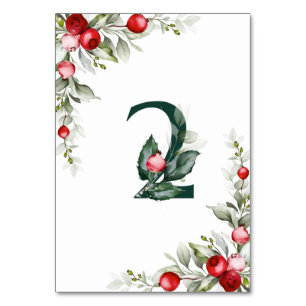 Weihnachten Botanische Tischnummer 2 Hochzeit